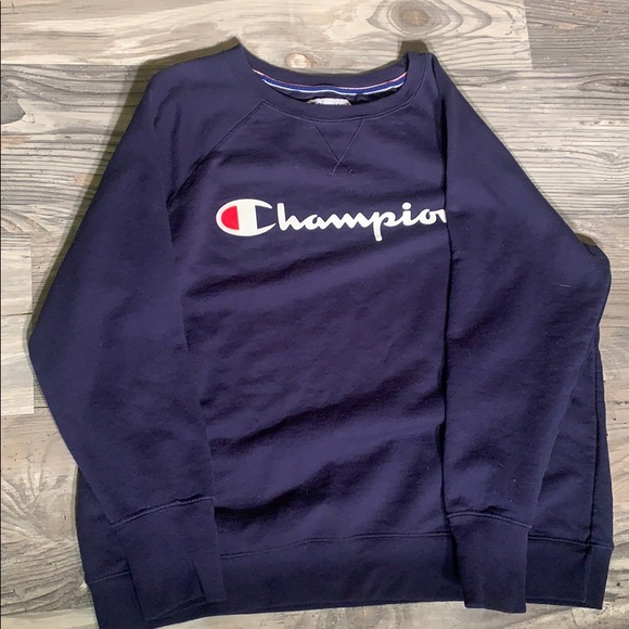 Champion Sweaters - Blue champion crew neck